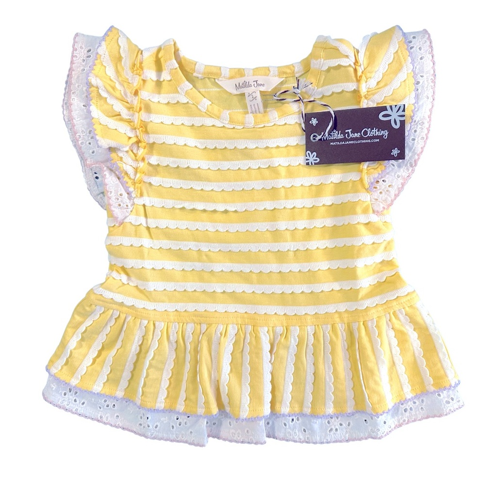 NWT Matilda Jane Enchanted Garden Sunkissed Knit Girls Top